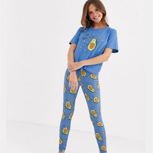 Asos Design 🦄 🥑 I am a Unicado tee pants pajama set